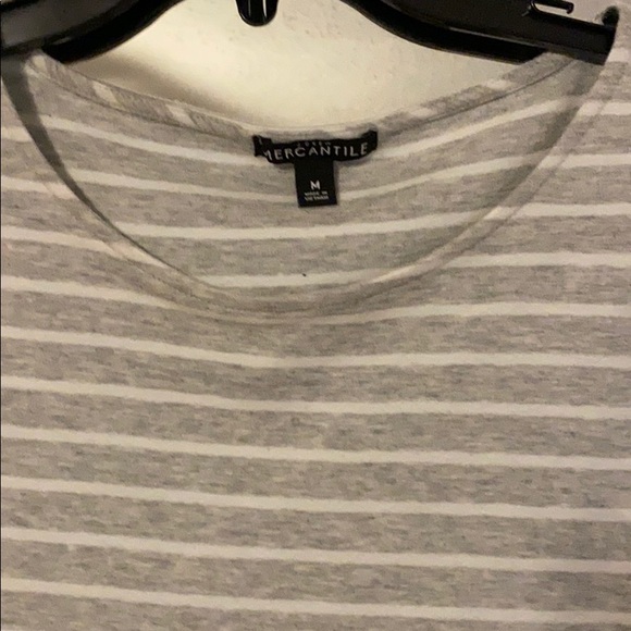 Mercantile gray stripe w/bell sleeves size M - Picture 2 of 4